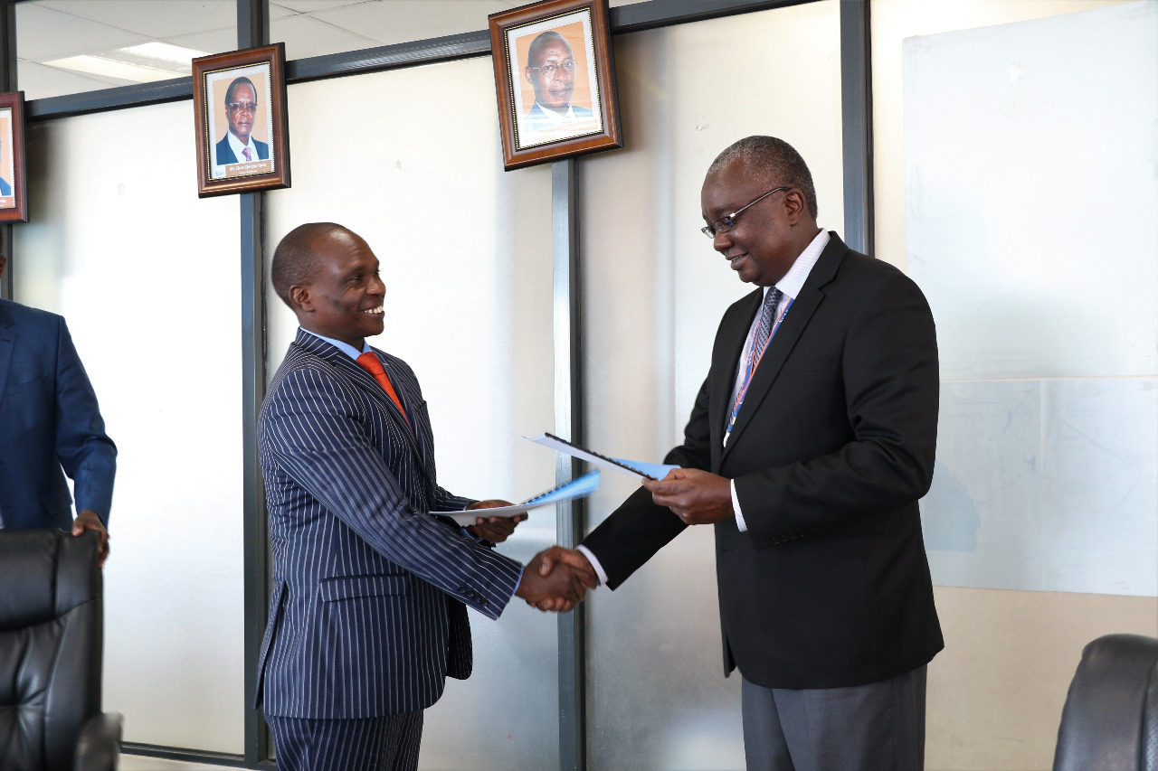 MoU signing between  CAK and the Kenya Civil Aviation Authority (KCAA) – August 2018.
